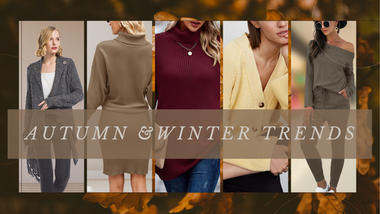 Women in different autumn/winter clothing styles and designs
